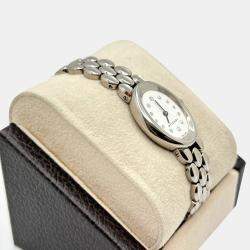 Pre Owned Bvlgari Ovale OVW27G Quartz Diamond 18K White Gold Women's Wristwatch 27 mm