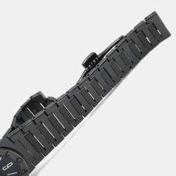 Pre Owned Bvlgari Bvlgari Bvlgari BB33S Quartz Black Stainless Steel Women's Wristwatch 33 mm