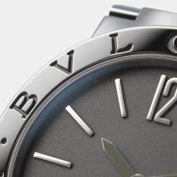 Pre Owned Bvlgari Bvlgari Bvlgari BB33S Quartz Black Stainless Steel Women's Wristwatch 33 mm