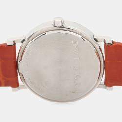 Pre Owned Bvlgari BB BB33SLD Quartz White Stainless Steel Men's Wristwatch 33mm