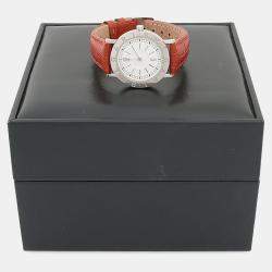 Pre Owned Bvlgari BB BB33SLD Quartz White Stainless Steel Men's Wristwatch 33mm