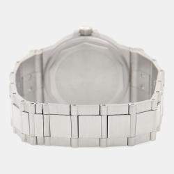 Pre Owned Bvlgari Diagono LCV35S Automatic White Stainless Steel Men's Wristwatch 35mm