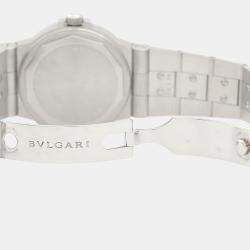 Pre Owned Bvlgari Diagono LCV35S Automatic White Stainless Steel Men's Wristwatch 35mm