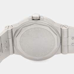 Pre Owned Bvlgari Diagono LCV35S Automatic White Stainless Steel Men's Wristwatch 35mm