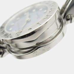 Pre Owned Bvlgari B.Zero1 BZ22S Quartz Blue Stainless Steel Women's Wristwatch 22 mm