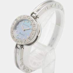 Pre Owned Bvlgari B.Zero1 BZ22S Quartz Blue Stainless Steel Women's Wristwatch 22 mm