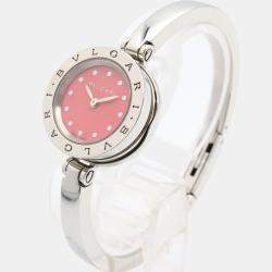 Pre Owned Bvlgari B.Zero1 BZ23C2DSS Quartz Pink Stainless Steel Women's Wristwatch 23 mm