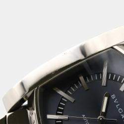 Pre Owned Bvlgari Assioma AA48S Automatic Grey Stainless Steel Women's Wristwatch 37.5 mm