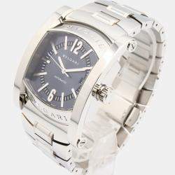 Pre Owned Bvlgari Assioma AA48S Automatic Grey Stainless Steel Women's Wristwatch 37.5 mm