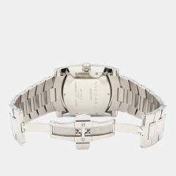 Pre Owned Bvlgari Assioma AA48S Automatic Grey Stainless Steel Women's Wristwatch 37.5 mm