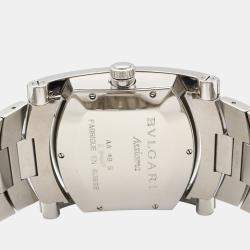 Pre Owned Bvlgari Assioma AA48S Automatic Grey Stainless Steel Women's Wristwatch 37.5 mm
