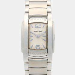 Pre Owned Bvlgari Assioma AA26S Quartz Silver Stainless Steel Women's Wristwatch 18 mm