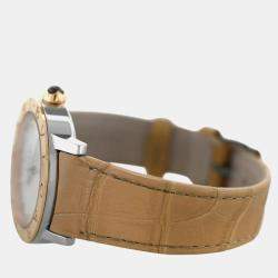 Pre Owned Bvlgari BvlgariBvlgari BBLP33SG Automatic White diamonds steel 18k Rose Gold Women's Wristwatch 33 mm