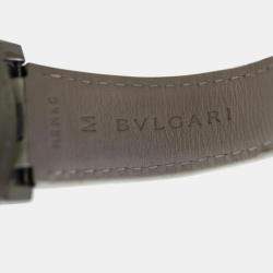 Pre Owned Bvlgari BvlgariBvlgari BBLP37S Quartz White diamonds steel Women's Wristwatch 37 mm