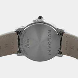 Pre Owned Bvlgari BvlgariBvlgari BBLP37S Quartz White diamonds steel Women's Wristwatch 37 mm