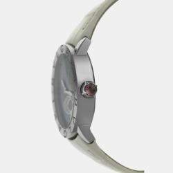 Pre Owned Bvlgari BvlgariBvlgari BBLP37S Quartz White diamonds steel Women's Wristwatch 37 mm