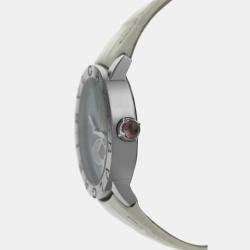 Pre Owned Bvlgari BvlgariBvlgari BBLP37S Quartz White diamonds steel Women's Wristwatch 37 mm