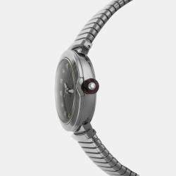 Pre Owned Bvlgari Lvcea LU33S Automatic Black Diamonds Stainless Steel Women's Wristwatch 33 mm