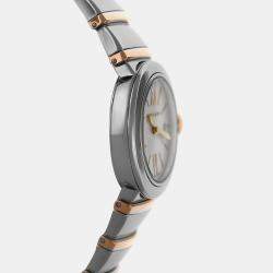 Pre Owned Bvlgari Lvcea LUP28SG Quartz White 18k Rose Gold Steel Women’s Wristwatch 28 mm