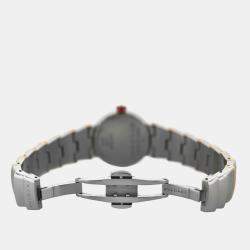 Pre Owned Bvlgari Lvcea LUP28SG Quartz White 18k Rose Gold Steel Women’s Wristwatch 28 mm