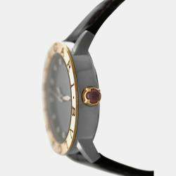 Pre Owned Bvlgari BBLP33SG 102742 Automatic Diamond 18K Rose Gold Stainless Steel Women's Wristwatch 33 mm