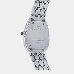 Pre Owned Bvlgari Serpenti Seduttori 103952 Quartz Black Dial Stainless Steel Women's Wristwatch 33mm