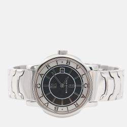 Pre Owned Bvlgari Solotempo ST29S Quartz Black Stainless Steel Women's Wristwatch 29mm