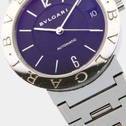 مملوكة مسبقًا Bvlgari Bvlgari Bvlgari BB33SS Automatic Black Stainless Steel Women's Wristwatch 33 mm