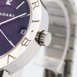 مملوكة مسبقًا Bvlgari Bvlgari Bvlgari BB33SS Automatic Black Stainless Steel Women's Wristwatch 33 mm