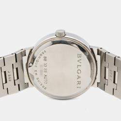 مملوكة مسبقًا Bvlgari Bvlgari Bvlgari BB33SS Automatic Black Stainless Steel Women's Wristwatch 33 mm