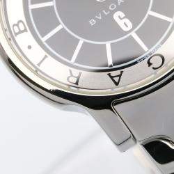 مملوكة مسبقًا Bvlgari Solotempo ST29S Quartz Black Stainless Steel Women's Wristwatch 29 mm
