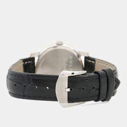 Pre Owned ساعة يد للرجال بلغاري سولوتيمبو ST35S كوارتز ستانلس ستيل أسود 35 مم