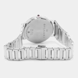 مملوكة مسبقًا  Bvlgari Bvlgari 103696 Silver Dial Stainless Steel Diamond  Women's Wristwatch 33 mm