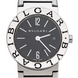 Bvlgari Black Stainless Steel Bvlgari BB26SS Women's Wristwatch 26 mm