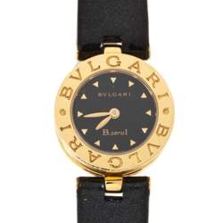 Bvlgari Black 18K Yellow Gold B.Zero1 BZ 22 G Women's Wristwatch 22 MM