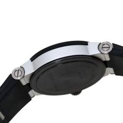 Pre Owned Bvlgari Carbon Fiber Aluminum and Black Rubber Diagono AL 29 TA Women's Wristwatch 29 mm