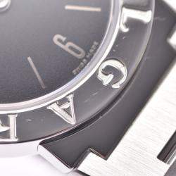 Pre Owned Bvlgari Black Stainless Steel Bvlgari BB26SS Women's Wristwatch 26 MM