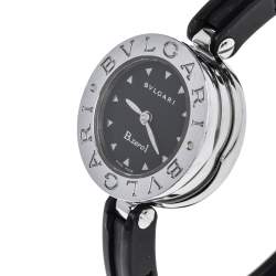 Pre Owned Bvlgari Black Stainless Steel Black Resin B.Zero1 BZ 22 S Women's Wristwatch 22 mm