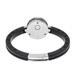 Pre Owned Bvlgari Black Stainless Steel Black Resin B.Zero1 BZ 22 S Women's Wristwatch 22 mm