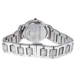 Pre Owned Bvlgari Mother Of Pearl Stainless Steel Diamond Bvlgari BBL26S Women's Wristwatch 26 mm