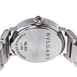 Pre Owned Bvlgari Mother Of Pearl Stainless Steel Diamond Bvlgari BBL26S Women's Wristwatch 26 mm