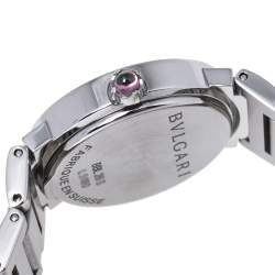 Pre Owned Bvlgari Mother Of Pearl Stainless Steel Diamond Bvlgari BBL26S Women's Wristwatch 26 mm