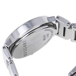 Pre Owned Bvlgari Mother Of Pearl Stainless Steel Diamond Bvlgari BBL26S Women's Wristwatch 26 mm