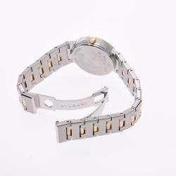 Pre Owned Bvlgari Black 18K Yellow Gold and Stainless Steel Bvlgari Bvlgari BB23SG Women's Wristwatch 23MM