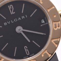 Pre Owned Bvlgari Black 18K Yellow Gold and Stainless Steel Bvlgari Bvlgari BB23SG Women's Wristwatch 23MM