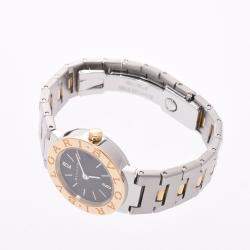 Pre Owned Bvlgari Black 18K Yellow Gold and Stainless Steel Bvlgari Bvlgari BB23SG Women's Wristwatch 23MM