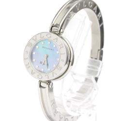 Pre Owned Bvlgari Blue MOP Diamonds Stainless Steel B.Zero1 Quartz Bz22S Women's Wristwatch 22 MM
