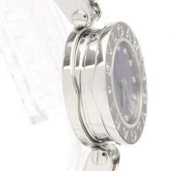 Pre Owned Bvlgari Blue MOP Diamonds Stainless Steel B.Zero1 Quartz Bz22S Women's Wristwatch 22 MM