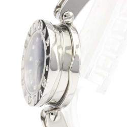 Pre Owned Bvlgari Blue MOP Diamonds Stainless Steel B.Zero1 Quartz Bz22S Women's Wristwatch 22 MM
