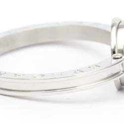 Pre Owned Bvlgari Blue MOP Diamonds Stainless Steel B.Zero1 Quartz Bz22S Women's Wristwatch 22 MM